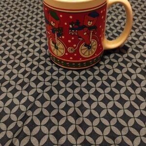 Tea n Cup Festive Bear Mug - Red and Blue